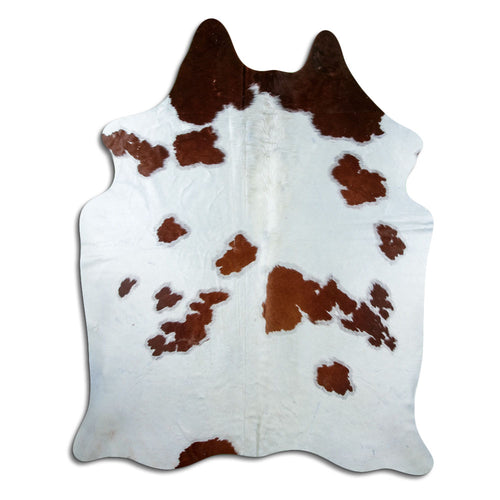 Brown & White Cowhide Rug XL