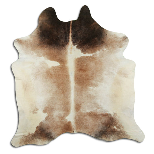 Brown & White Cowhide Rug L
