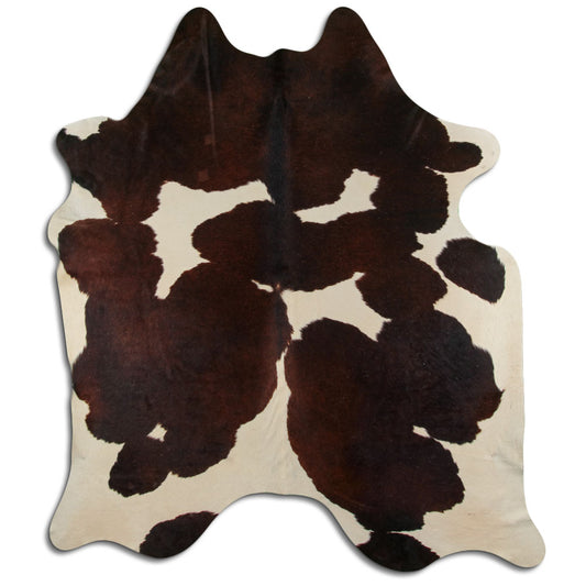 Brown & White Cowhide Rug XXL