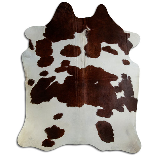 Brown & White Cowhide Rug XXL