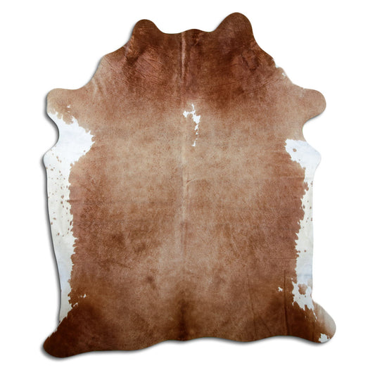 Brown & White Cowhide Rug XL