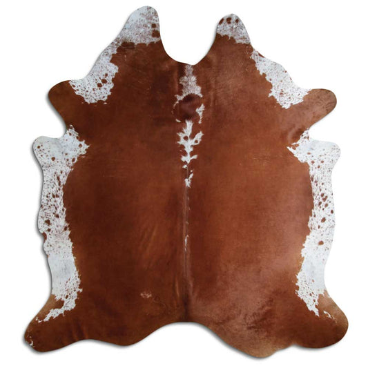Brown & White Cowhide Rug XXL
