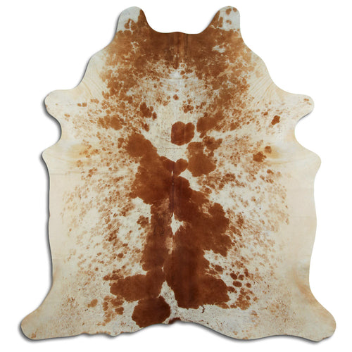 Brown & White Cowhide Rug XL