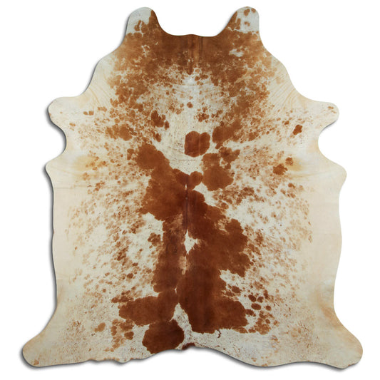 Brown & White Cowhide Rug XL