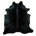 Black Cowhide Rug XXL