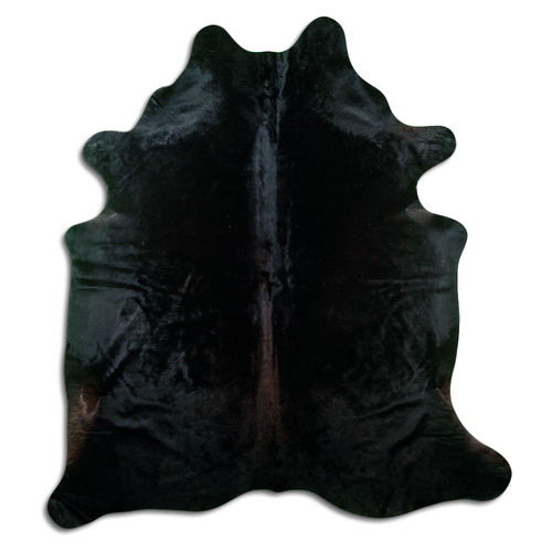 Black Cowhide Rug XXL