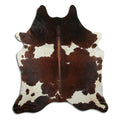 Brown & White Cowhide Rug XXL