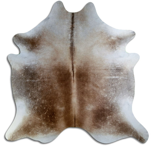 Tan Grey Cowhide Rug XL
