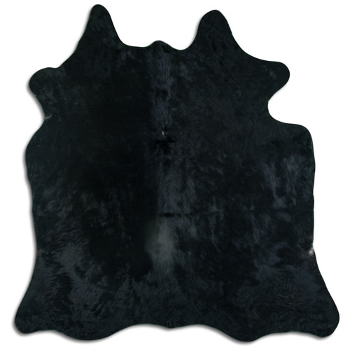 Black Cowhide Rug XXL