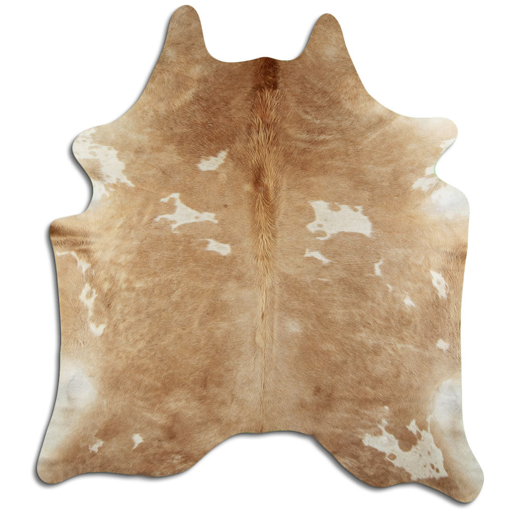 Brown & White Cowhide Rug XL