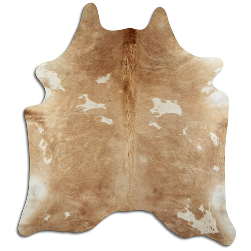 Brown & White Cowhide Rug XL