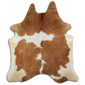 Brown & White Cowhide Rug XL