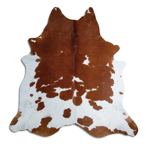 Brown & White Cowhide Rug XXL