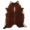 Brown & White Cowhide Rug L