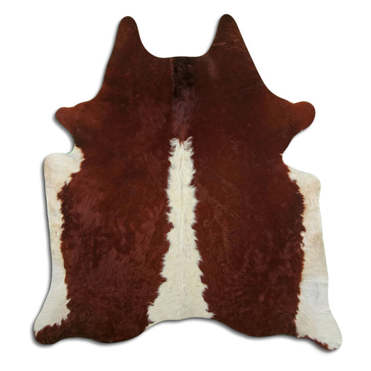 Brown & White Cowhide Rug XXL