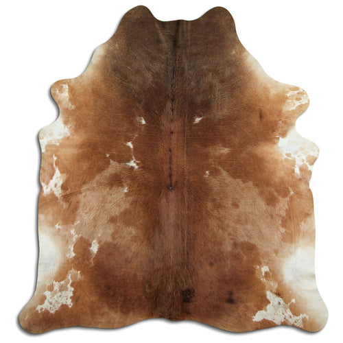 Brown & White Cowhide Rug XXL