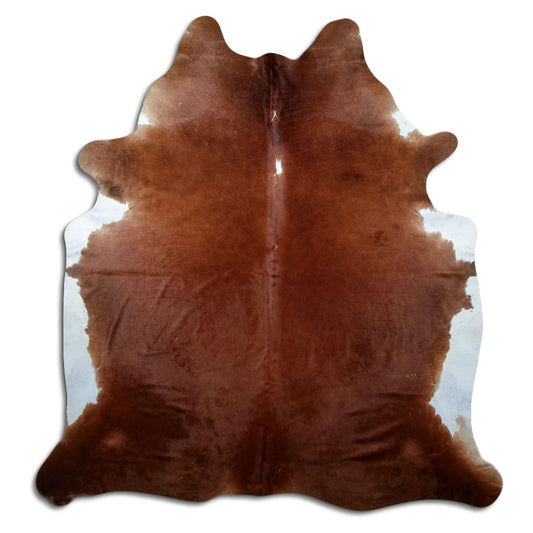 Brown & White Cowhide Rug XXL