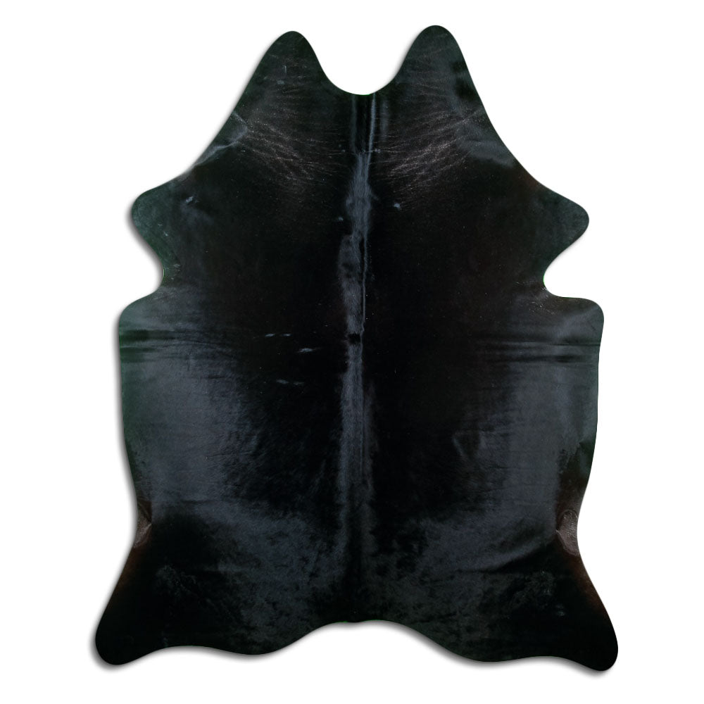 Black Cowhide Rug XXL