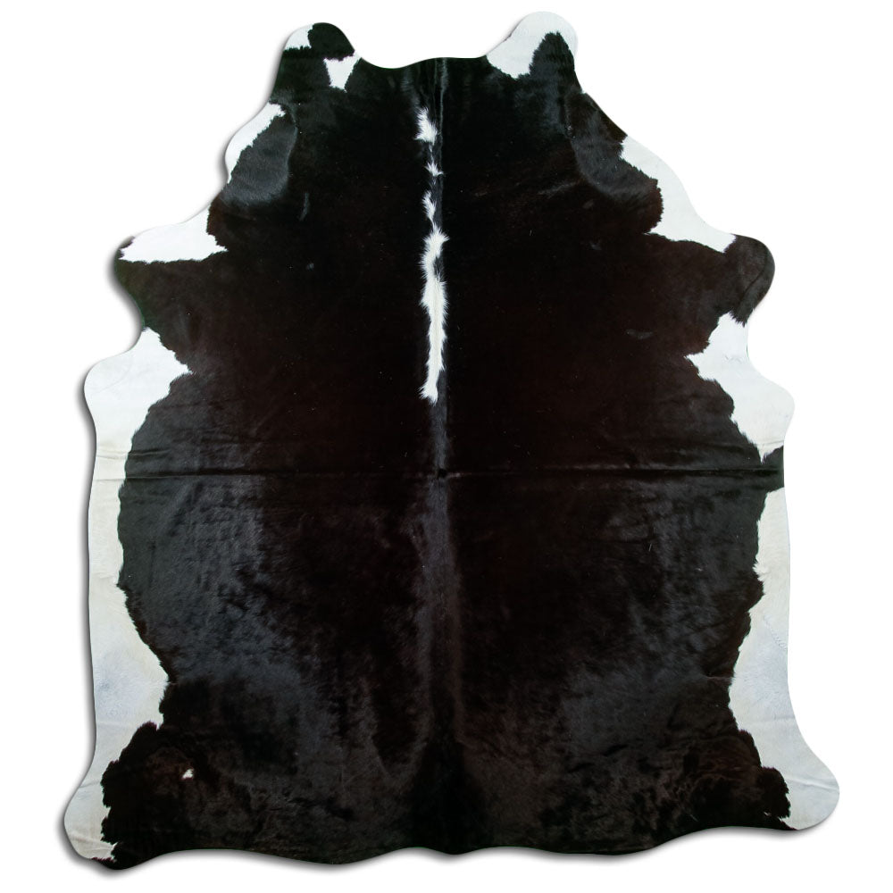 Brown & White Cowhide Rug XL