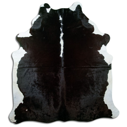 Brown & White Cowhide Rug XL