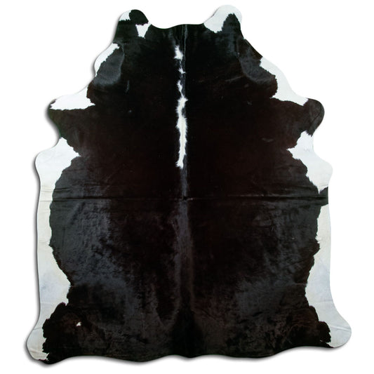 Brown & White Cowhide Rug XL