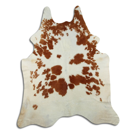 Brown & White Cowhide Rug XXL