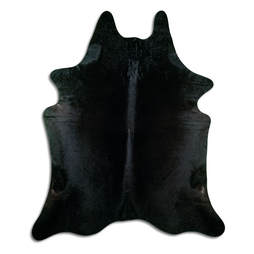Black Cowhide Rug XXL