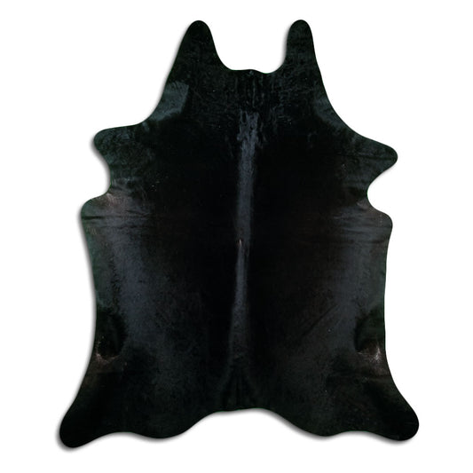 Black Cowhide Rug XXL