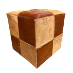 Cowhide ottoman | available in several colours