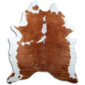 Brown & White Cowhide Rug XXL