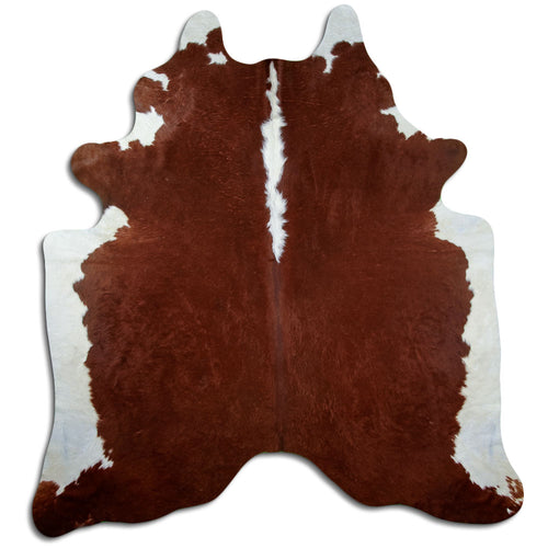 Brown & White Cowhide Rug XXL