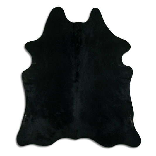 Black Cowhide Rug L