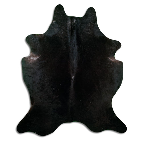 Black Cowhide Rug XXL
