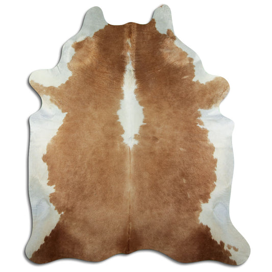 Brown & White Cowhide Rug XXL