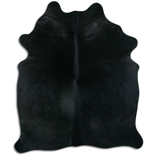 Black Cowhide Rug L