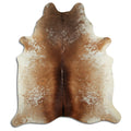 Brown & White Cowhide Rug XXL