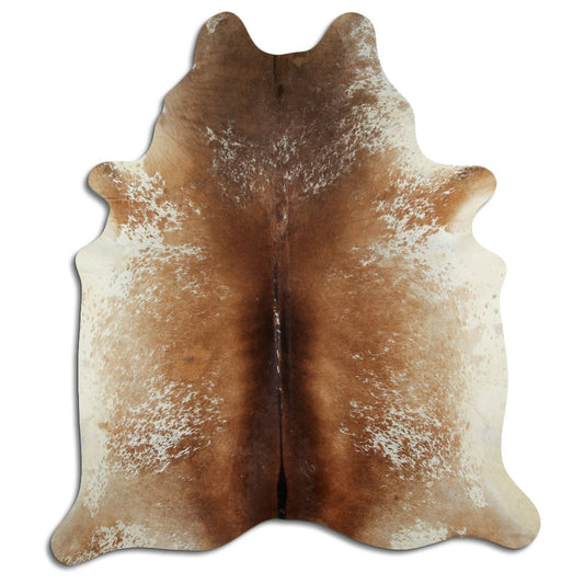 Brown & White Cowhide Rug XXL