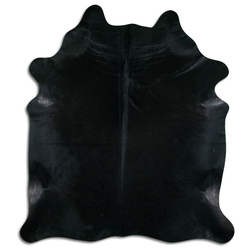 Black Cowhide Rug XXL