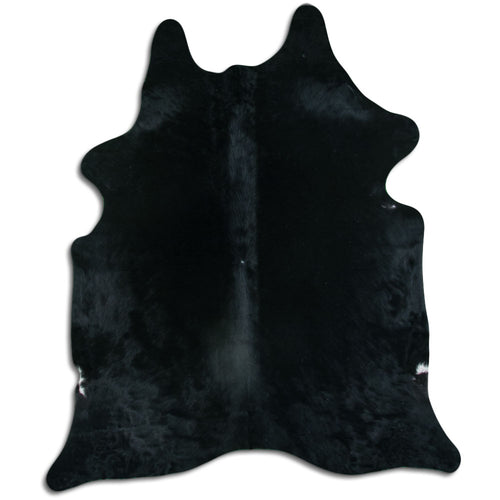 Black Cowhide Rug L