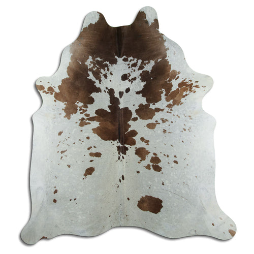 Brown & White Cowhide Rug XXL