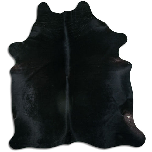 Black Cowhide Rug L