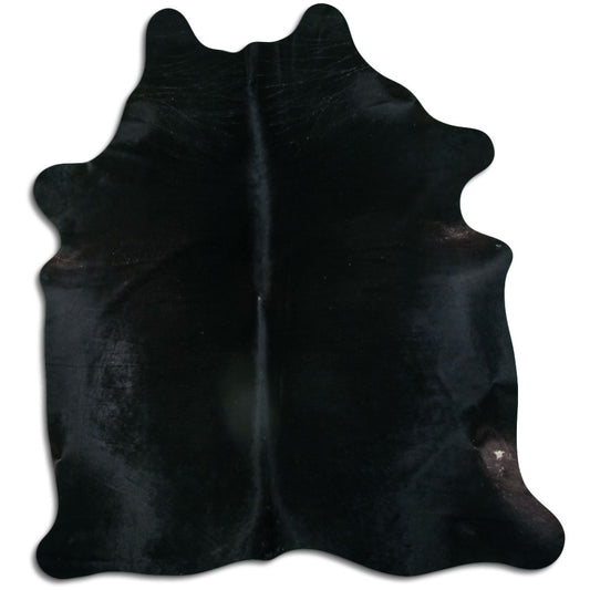 Black Cowhide Rug L
