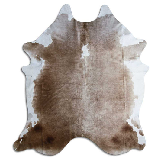 Brown & White Cowhide Rug XXL