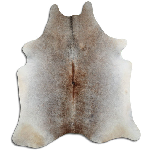 Tan Grey Cowhide Rug XXL