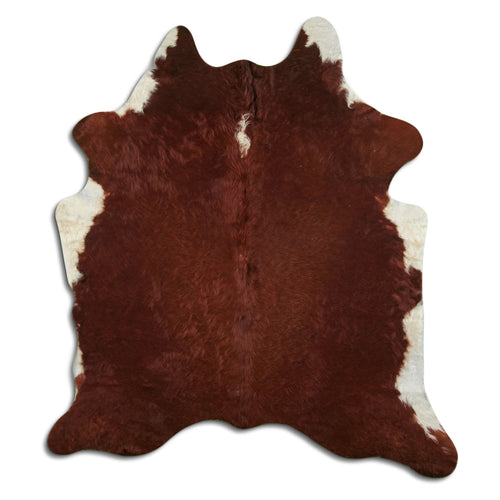 Brown & White Cowhide Rug XXL