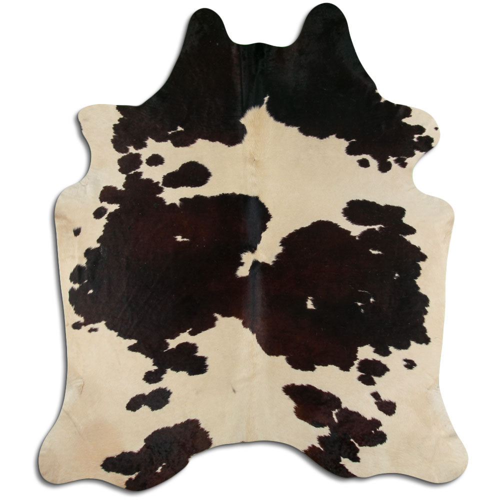 Brown & White Cowhide Rug XXL