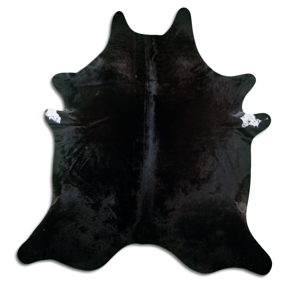 Black Cowhide Rug XXL