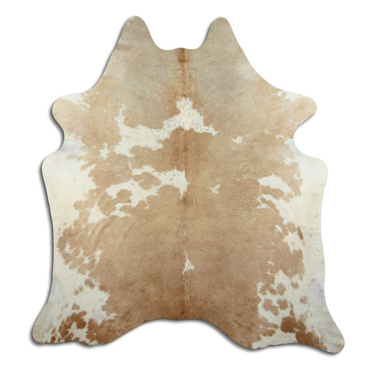 Brown & White Cowhide Rug XL