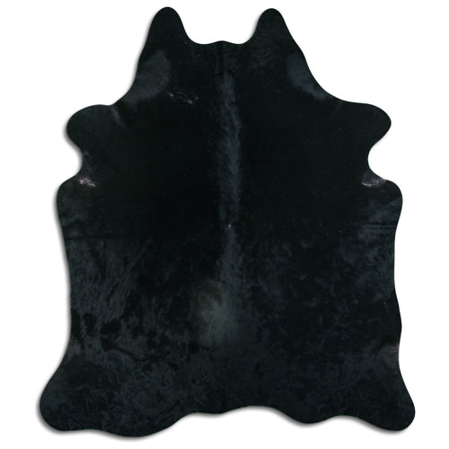 Black Cowhide Rug L