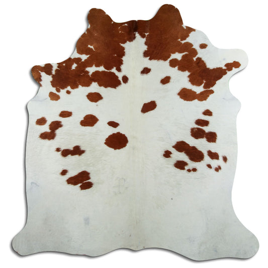 Brown & White Cowhide Rug XL